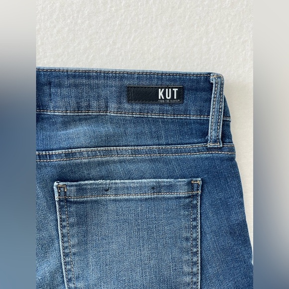 KUT Women's Janet Blue Ankle Skinny Jeans With Embroidery Size 8 91% cotton - Picture 6 of 8